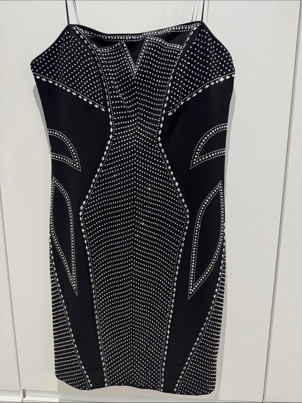 Amanda Uprichard New York Black Studded Bodycon Dress M